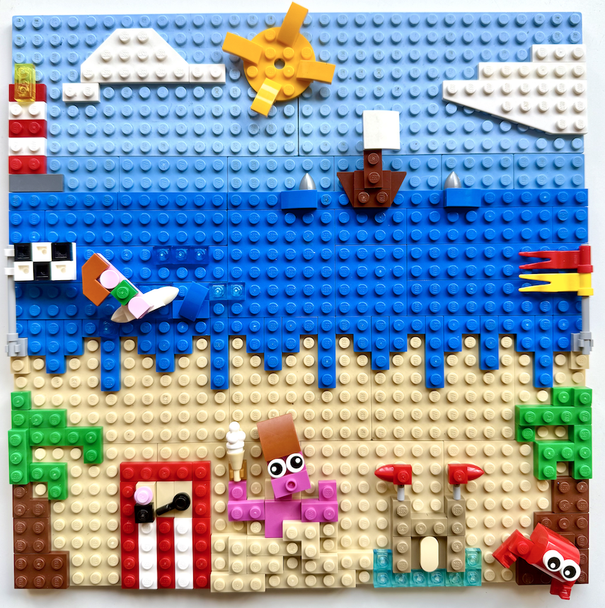 KS1 Seaside Holidays In The Past Workshop - LEGO Build Example